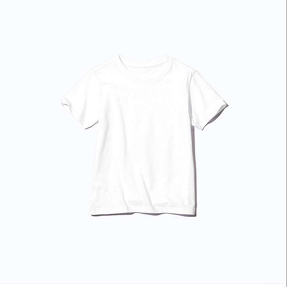 Uniqlo white cotton crew neck t-shirt , nwot Size 9 - 10 ( 140 cm )